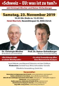 Veranstaltung «Schweiz-EU: was ist zu tun?»